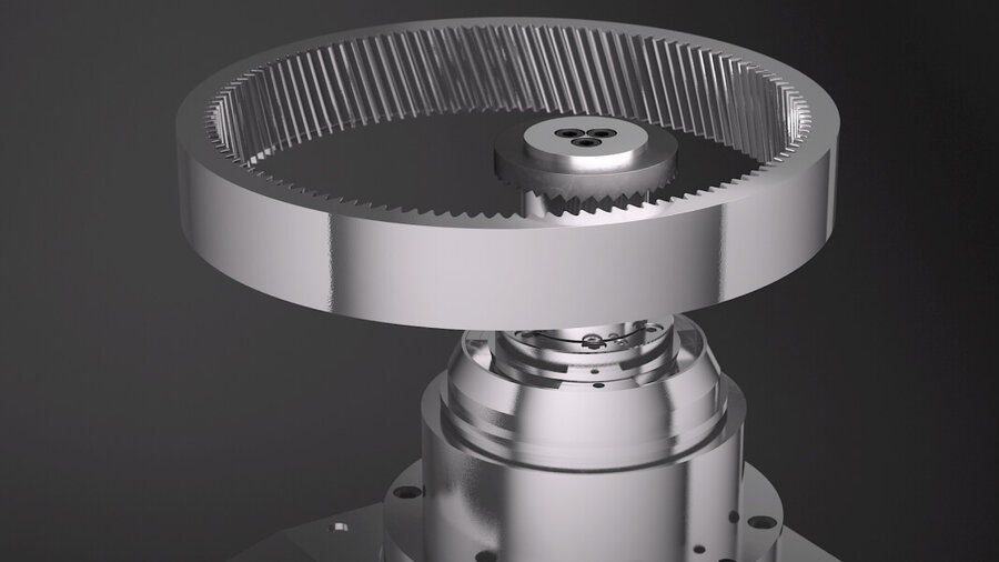 Abb. 3 Mit VarioChamfer lässt sich ein Hohlrad in einer Aufspannung verzahnen und entgraten