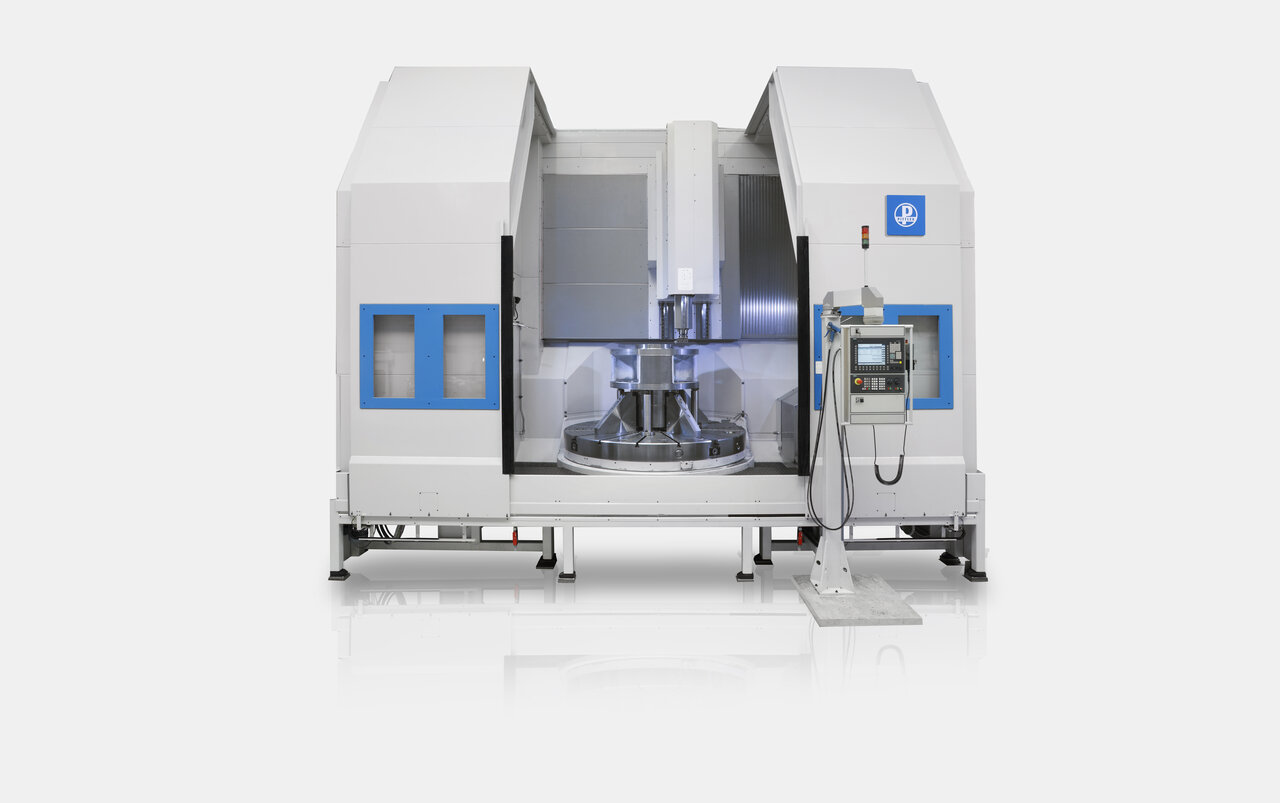 PITTLER Maschine der PV HDC-Serie mit sichtbarem Bearbeitungsraum.