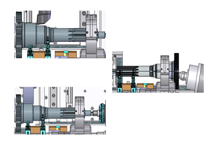 Bearbeitung von Drehflächen, Schleifen von Außen- und Innendurchmessern in einer Maschine Maximale Werkstückabmessungen: Länge = 1.000 mm, Durchmesser = 250 mm, Gewicht ≤ 50 kg Prozessstabilität durch In-Prozess-Messsystem