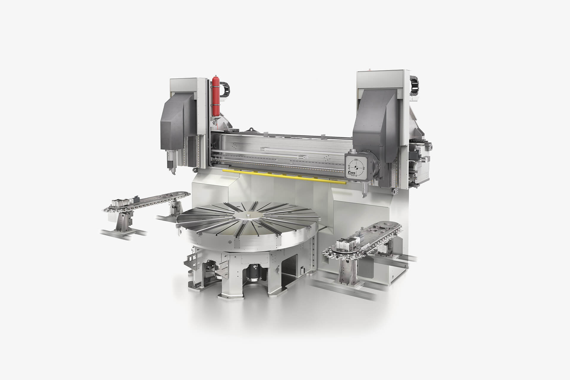 PITTLER PV2000/5000 Maschine mit geöffnetem Bearbeitungsraum.